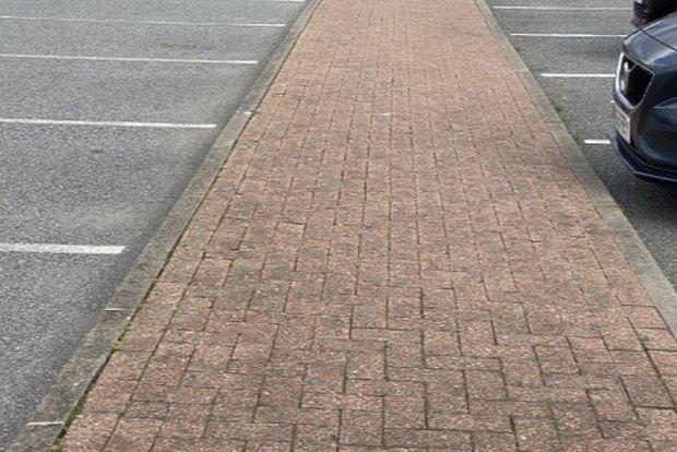 Block paving driveway in Suffolk after pressure washing